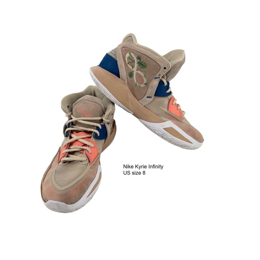 Nike Kyrie Infinity Tan Beige Floral Embroidery Basketball‎ Shoes Womens 8